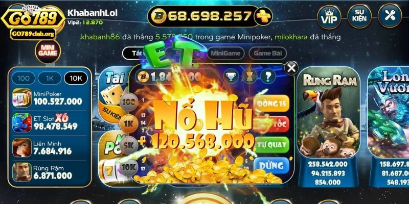 Tìm hiểu nổ hũ tài xỉu tại GO789